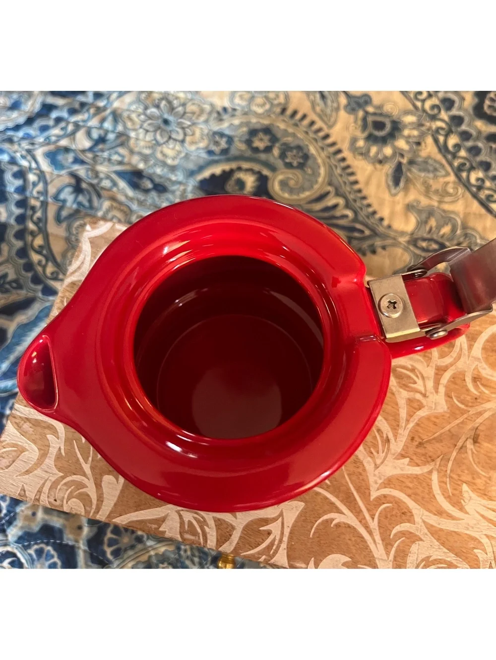 Forlife Tea For One Bright Red Ceramic Mugs with Stainless Steel Infuser